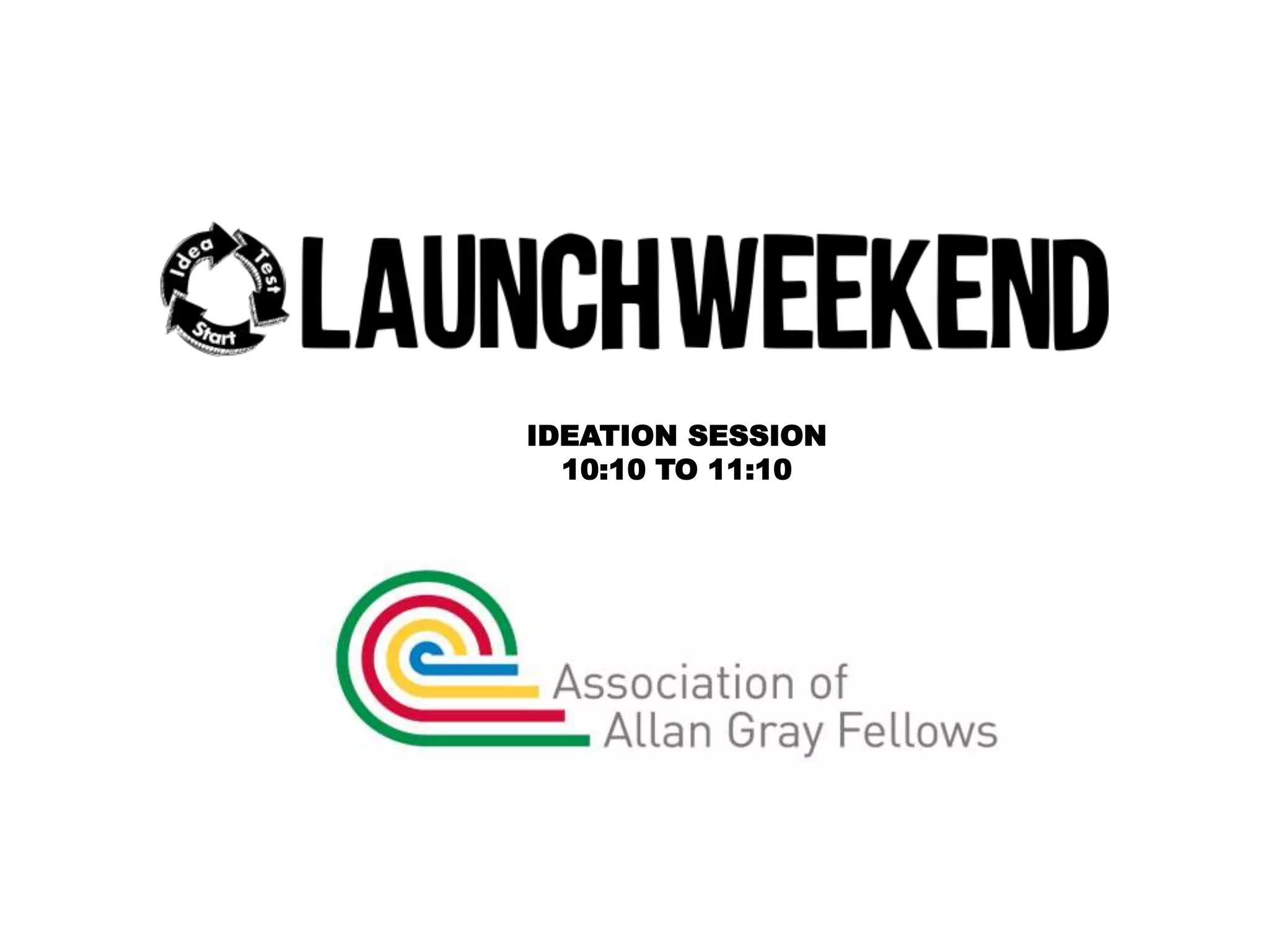 IDEATION SESSION 
10:10 TO 11:10 
 