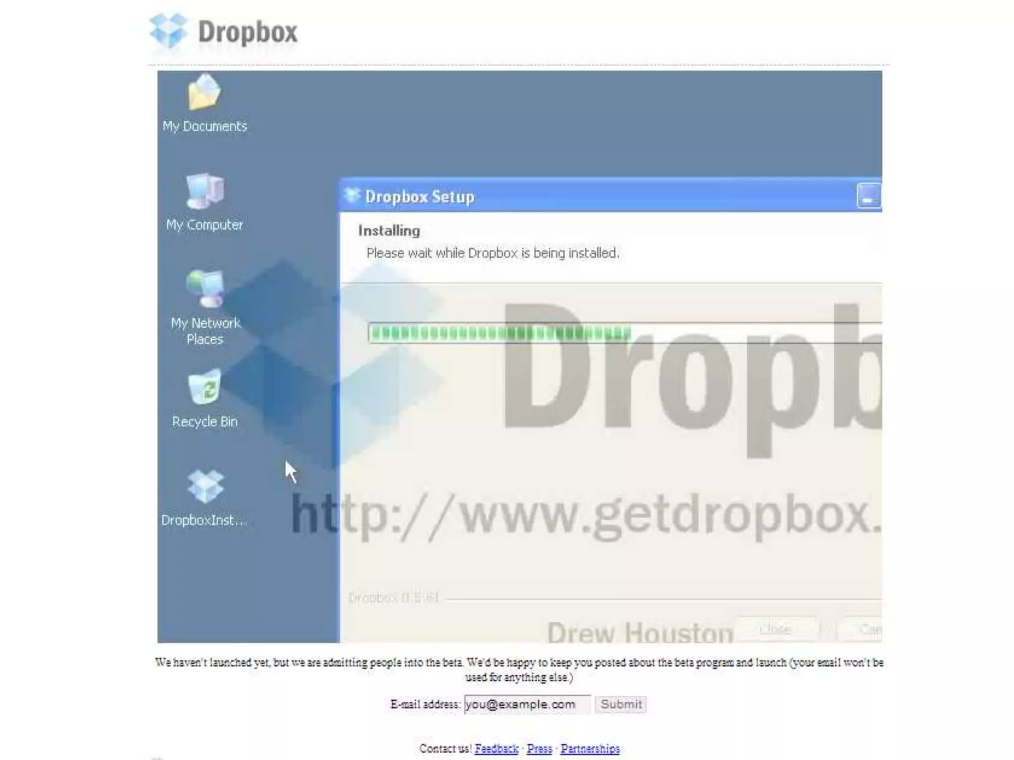 DropBox MVP Landing Page 
 