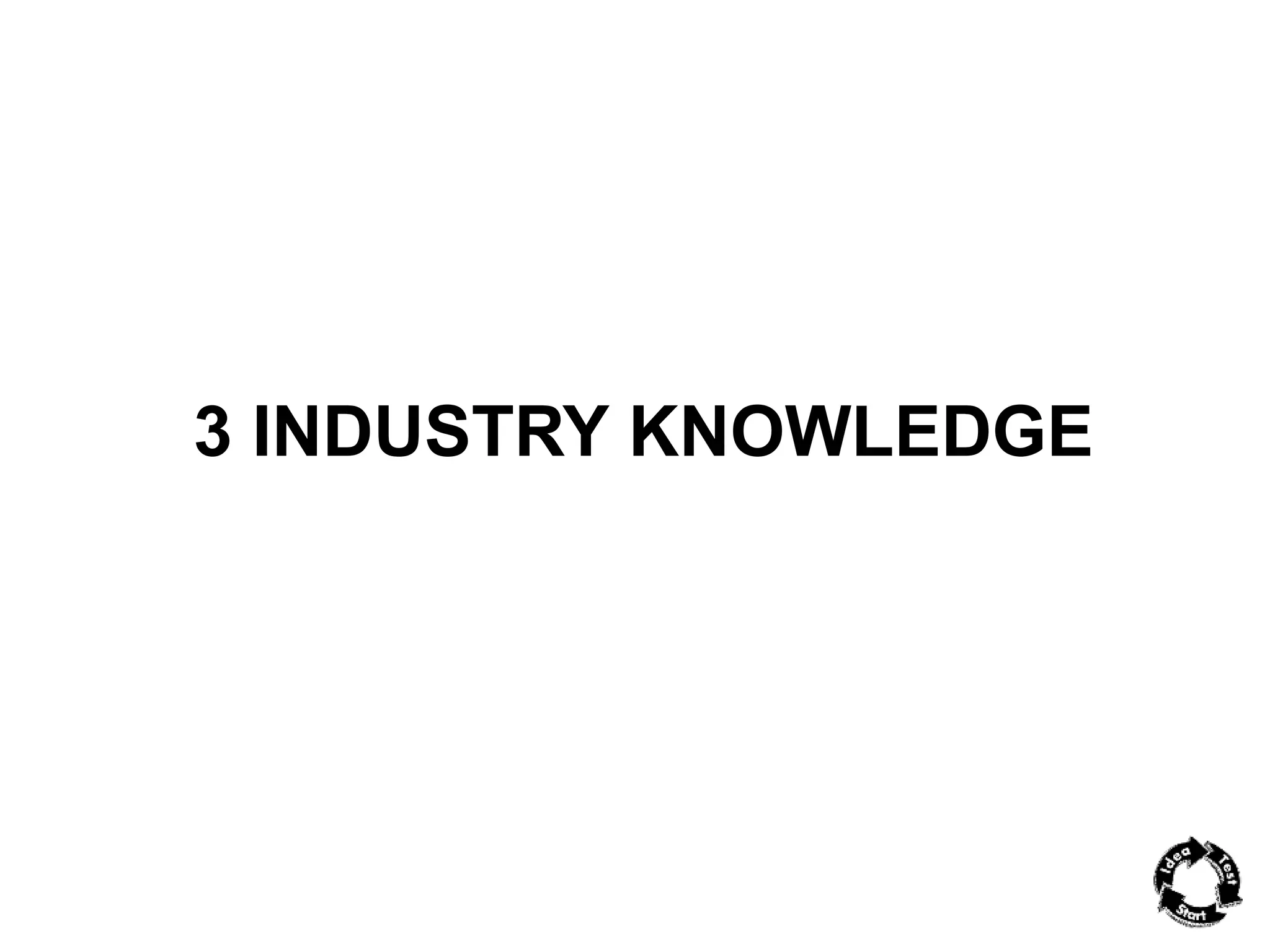 3 INDUSTRY KNOWLEDGE 
 
