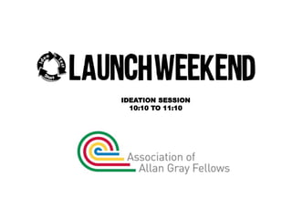 IDEATION SESSION 
10:10 TO 11:10 
 