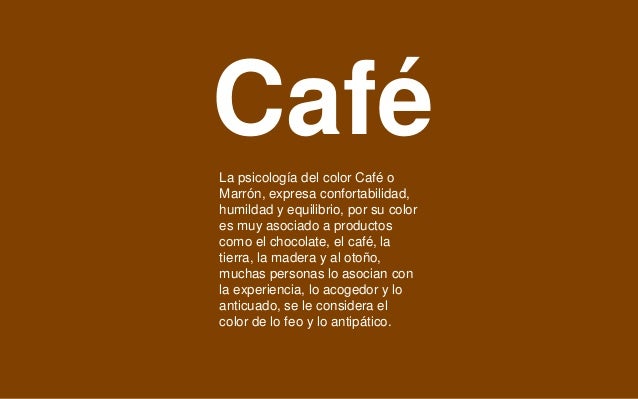 Que significa el color café en psicología