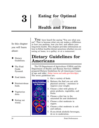 Nutrition and Exercise | PDF