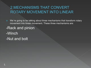 Rotary Rack Mechanism 00.mechanisms | PPTX