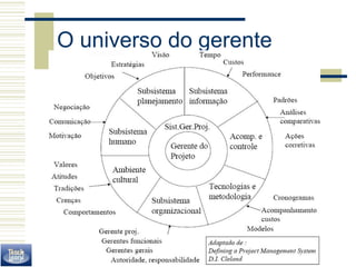 O universo do gerente 
 