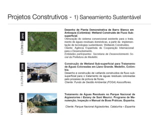 Projetos Construtivos - 1) Saneamiento Sustentável
 