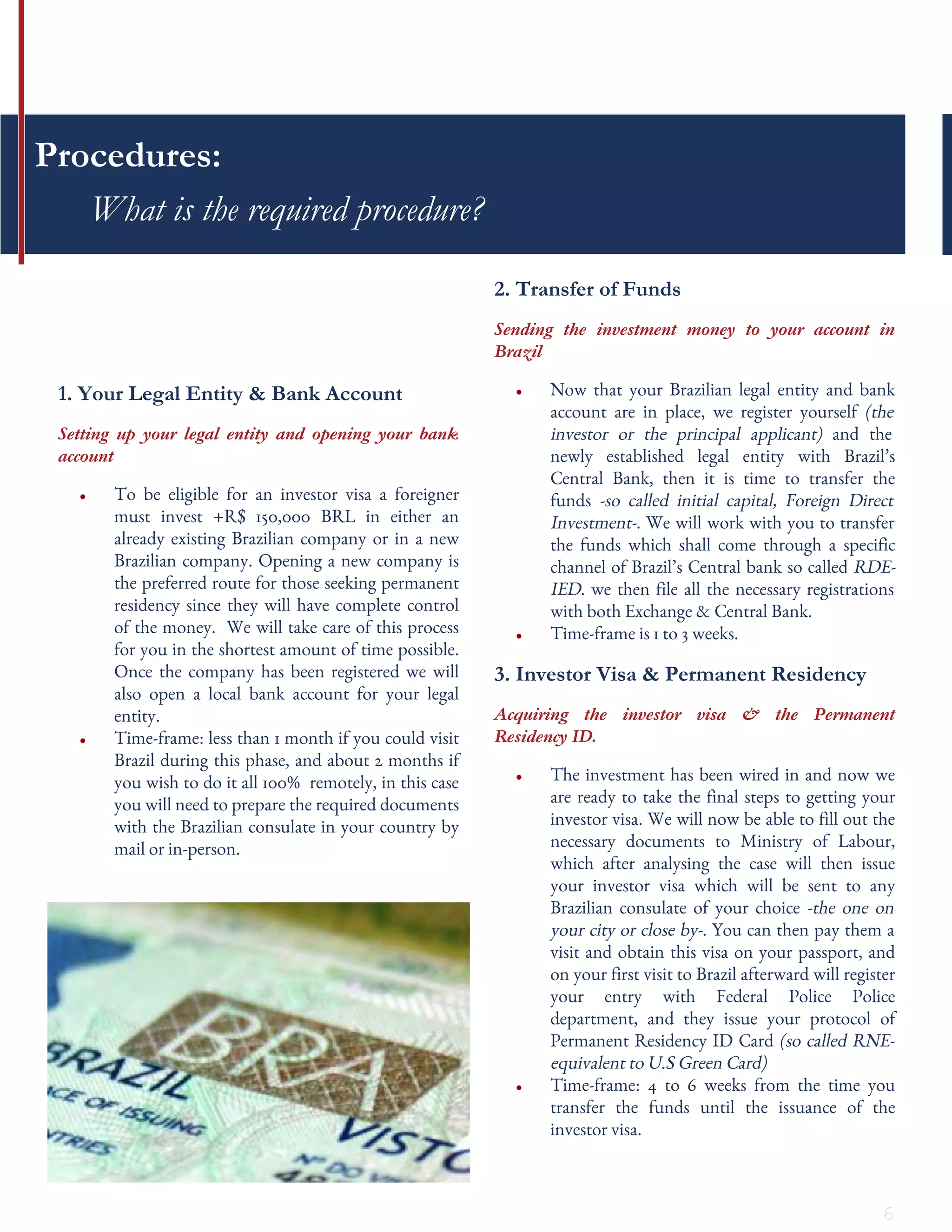 Brazil Permanent Residency & Investor Visa | PDF