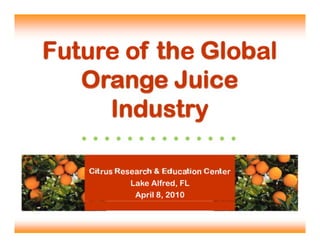 Future of Global Juice Industry