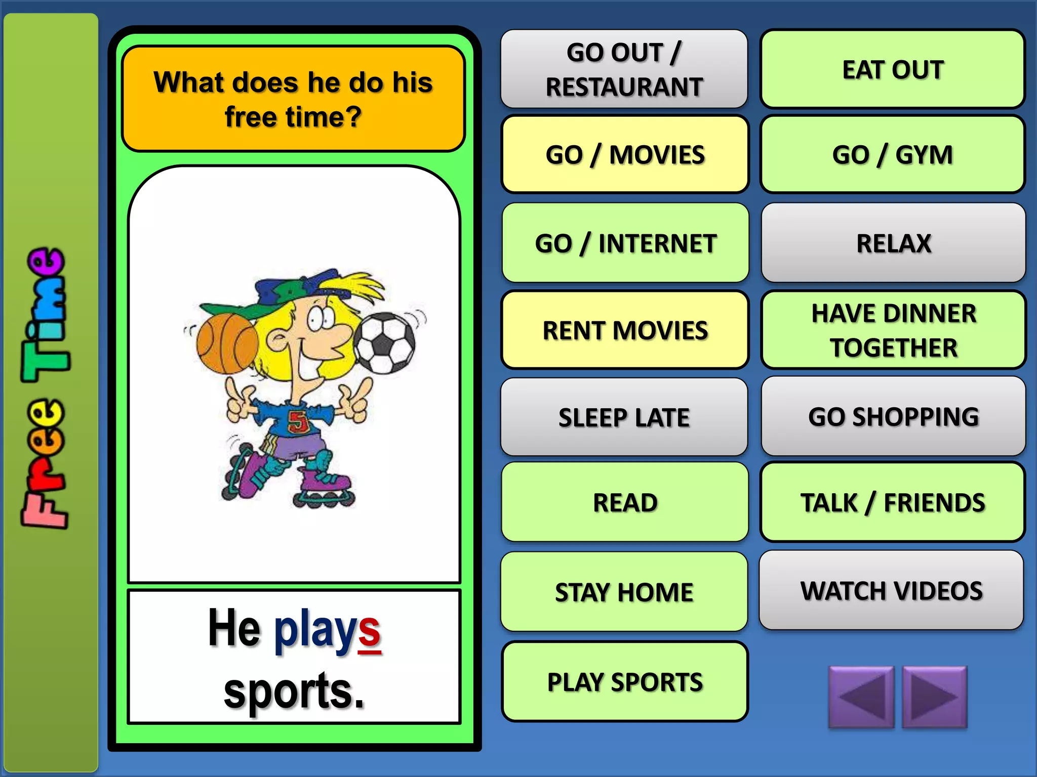 Free time activities - Simple Present | PPTX