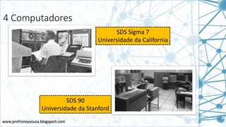 www.profroneysousa.blogsport.com
4 Computadores
SDS Sigma 7
Universidade da California
SDS 90
Universidade da Stanford
 