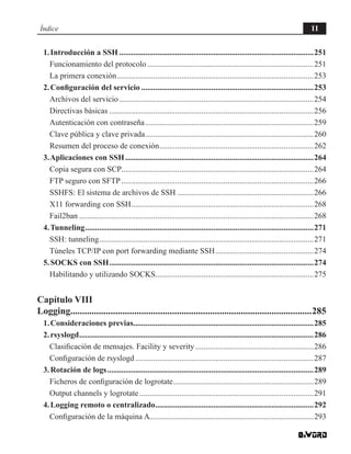 Índice del libro "Hardening de servidores GNU / Linux 5ª Edición (Gold ...