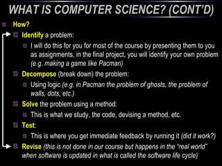 Introduction To Computer Science (getting started) | PPTX