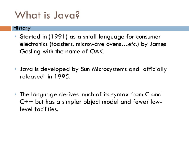 00 intro to java | PPT