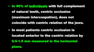 01- Occlusion in prosthodontics introduction -5th year | PPTX