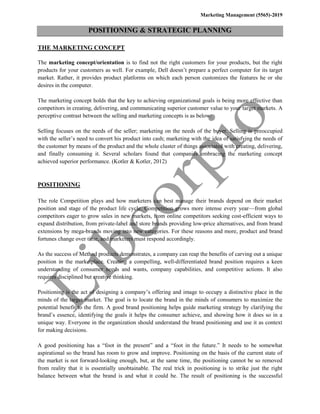 STRATEGIC PLANNING & MARKET POSITIONING | PDF