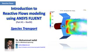 Reactive Flows
https://ir.linkedin.com/in/moammad-jadidi-03ab8399
Jadidi.cfd@gmail.com
Dr. Mohammad Jadidi
(Ph.D. in Mechanical Engineering)
 