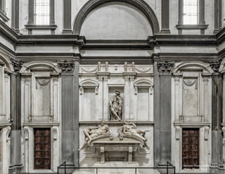 Sacristía Nueva, capilla funeraria
Medici. Miguel Ángel
 