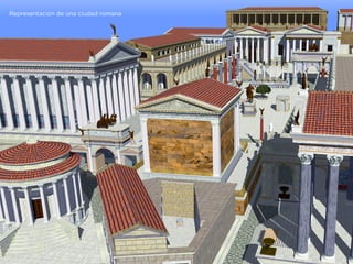 Representación de una ciudad romana
 