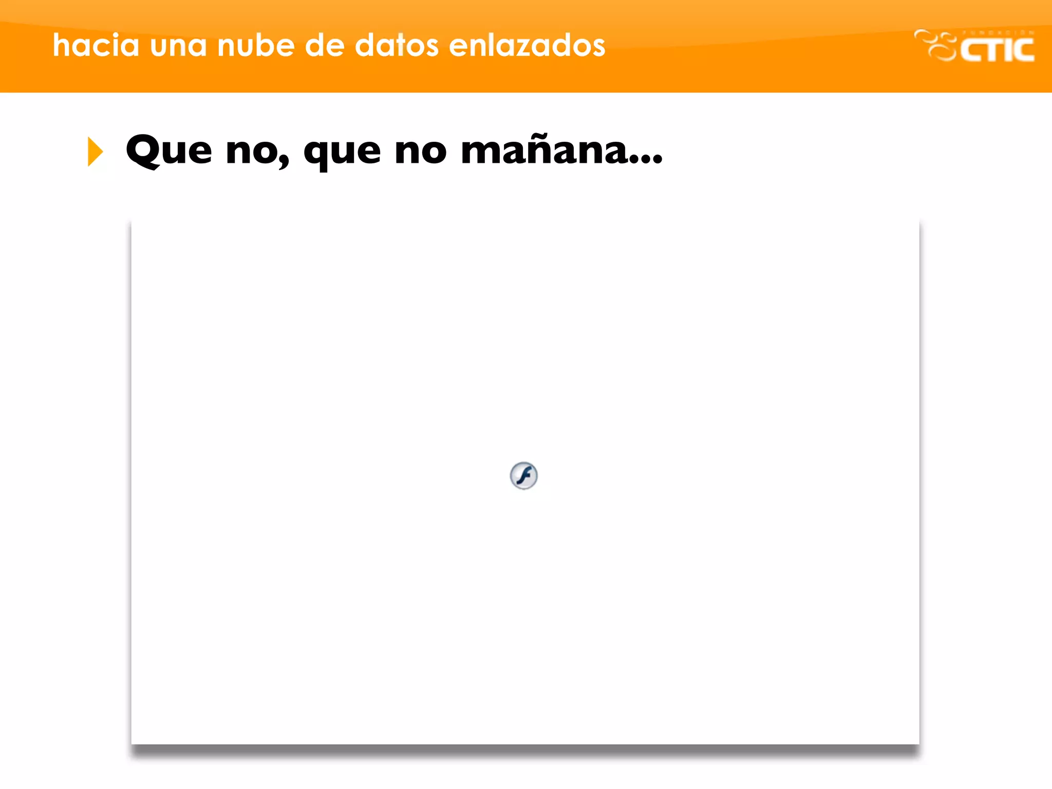 hacia una nube de datos enlazados


 ‣   Que no, que no mañana...
 