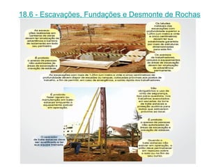 18.6 - Escavações, Fundações e Desmonte de Rochas
 
