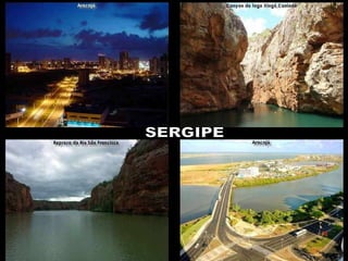 Hino Nacional Parte II Deitado eternamente em berço esplêndido, Ao som do mar e a luz do céu profundo, Fulguras,ó Brasil florão da América, Iluminado ao sol do Novo Mundo! Do que a terra mais garrida, Teus risonhos , lindos campos têm mais flores; “ Nossos bosques têm mais vida”, “ Nossa vida” no teu seio “mais amores” Ó Pátria amada, Idolatrada  Salve! Salve!. Brasil, de amor eterno seja símbolo O lábaro que ostentas estrelado, E diga o verde-louro dessa flâmula -”Paz no futuro e glória no passado”. Mas se ergues da justiça a clava forte, Verás que o filho teu não foge á luta, Nem teme, quem te adore, a própria morte. Terra adorada, Entre outras mil, És tu Brasil, Ó Pátria amada! Dos filhos deste solo és mãe gentil, Pátria amada, Brasil ! Letra : Joaquim Osório Duque Estrada Música : Francisco Manuel da Silva SERGIPE 