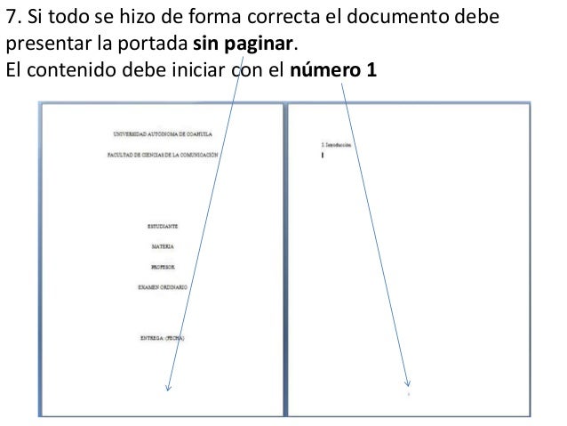 tutorial para paginar documentos con portada en word 2010