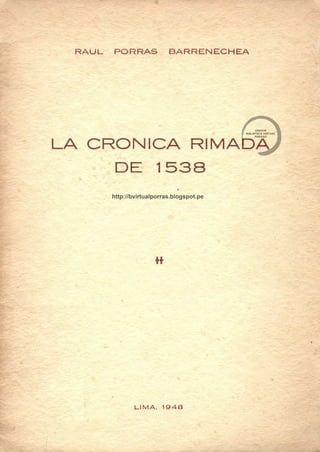 La crónica rimada de 1538