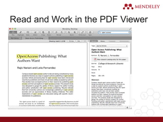 Read and Work in the PDF Viewer
 