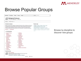 Browse Popular Groups
Browse by discipline to
discover new groups
 