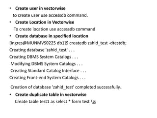 Vectorwise database training | PDF