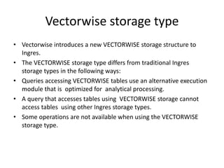 Vectorwise database training | PDF