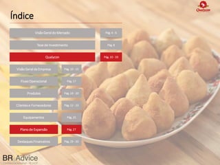 Confidential Material – © 2022
Confidential Material – © 2021
Confidential Material – © 2022
Índice
VisãoGeral do Mercado Pág. 4 - 6
Pág. 8
Tese de Investimento
Qualycon Pág. 10 - 33
VisãoGeral da Empresa Pág. 10 - 15
Equipamentos Pág. 25
Produtos Pág. 19 - 20
Clientese Fornecedores Pág. 22 - 23
FluxoOperacional Pág. 17
Plano de Expansão Pág. 27
Destaques Financeiros Pág. 29 - 33
 