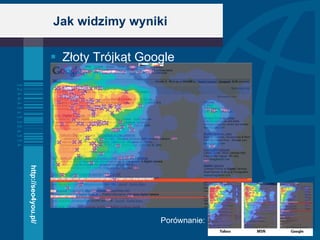 Jak widzimy wyniki Złoty Trójkąt Google http://seo4you.pl/ Porównanie: 