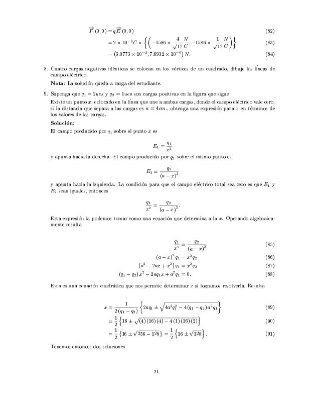 Ejercicios Resueltos De Electricidad Con Ley De Coulomb