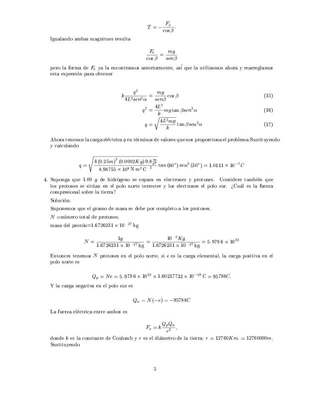 Ejercicios Resueltos De Electricidad Con Ley De Coulomb