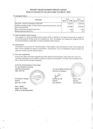 ePocket 2020 Auditor's statement