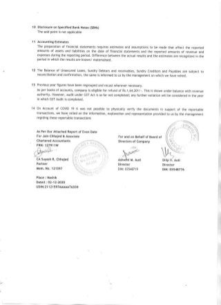 ePocket 2020 Auditor's statement