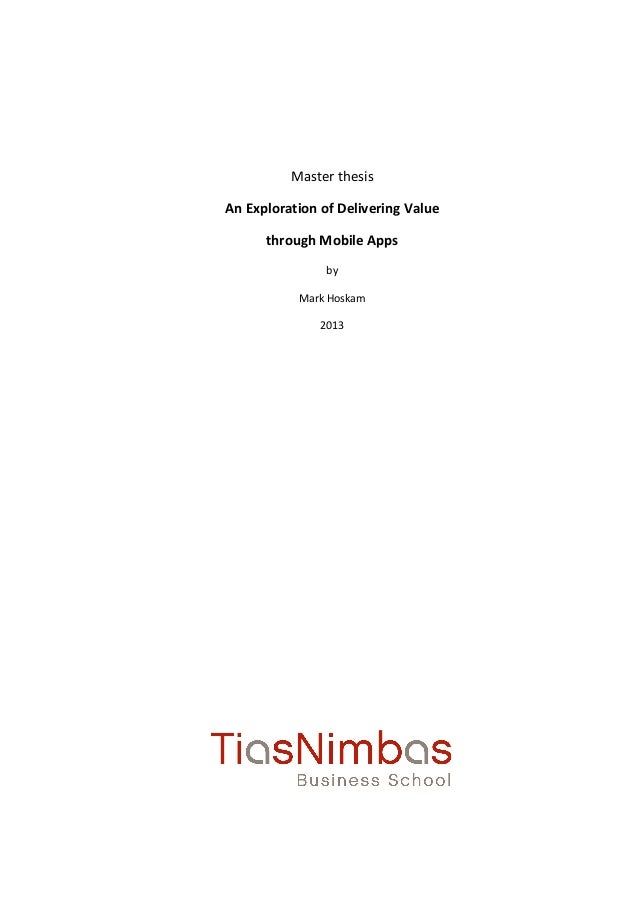 Master thesis mobile application