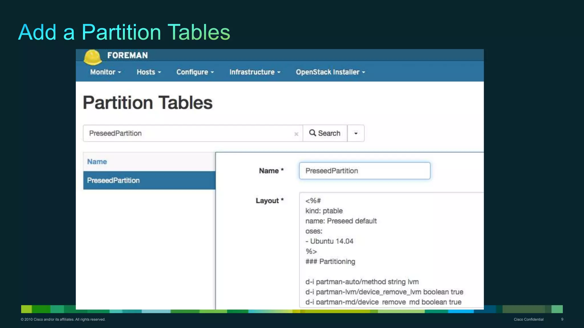 © 2010 Cisco and/or its affiliates. All rights reserved. Cisco Confidential 9
 