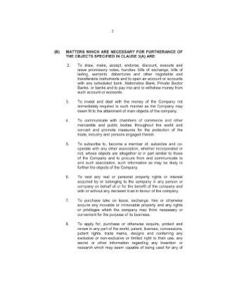 Epocket Altered Memorandum of Association