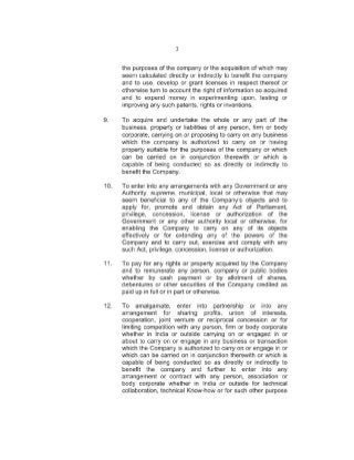 Epocket Altered Memorandum of Association