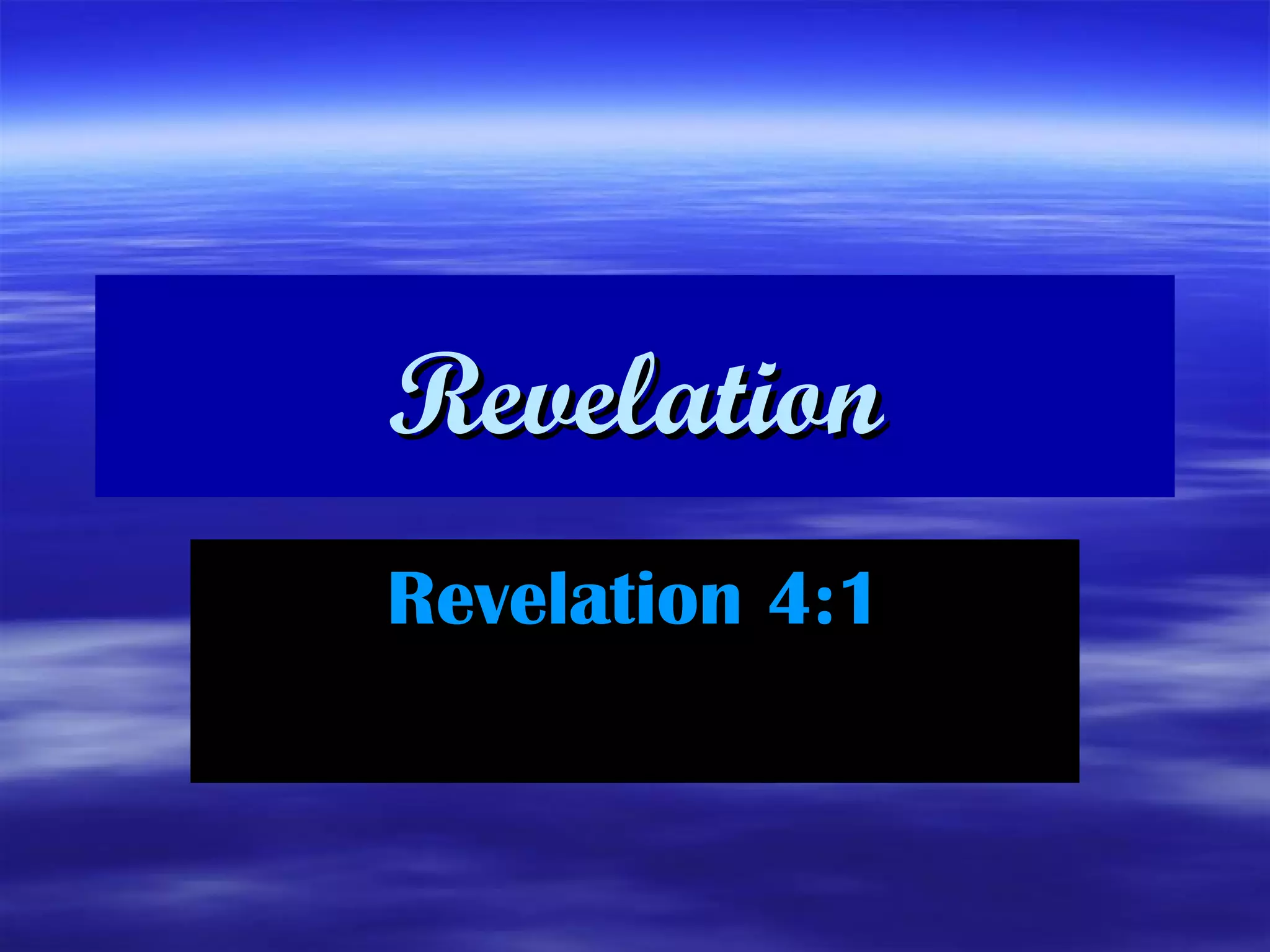 Revelation Revelation 4:1 