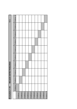 Formulário 1-10         RELAÇÃO ENTRE PROBLEMAS                                                                  Menu



              Problema 1 Problema 2 Problema 3 Problema 4 Problema 5 Problema 6 Problema 7 Problema 8 Problema 9 Problema 10

Problema 1

Problema 2

Problema 3

Problema 4

Problema 5

Problema 6

Problema 7

Problema 8

Problema 9

Problema 10
 
