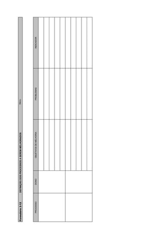 Formulário 2-12   DEFINIÇÃO DOS PROCESSOS A SEREM MELHORADOS      Menu




      PROCESSO         DONO               OBJETIVOS DE MELHORIA      PROBLEMAS   INDICADOR
 