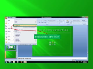 Selecciona el otro texto.