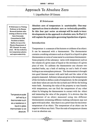 Approach to absolute zero by liquification of gases | PDF