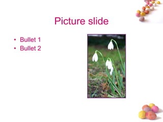 Picture slide Bullet 1 Bullet 2 