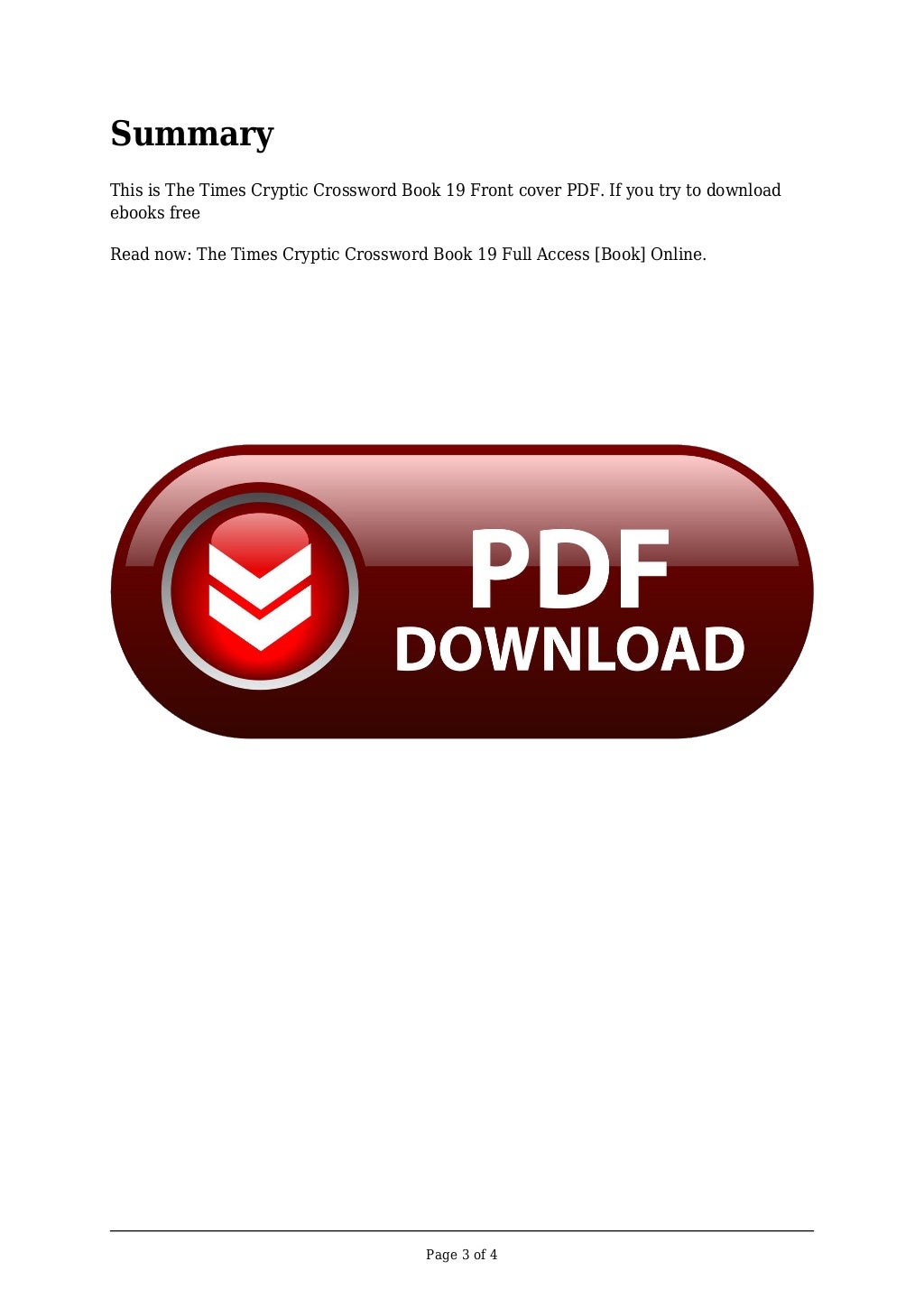  PDF The Times Cryptic Crossword Book 19