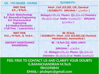 list of Engineering course 