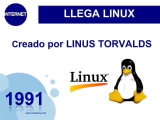 www.company.com 
LLEGA LINUX 
Creado por LINUS TORVALDS 
 