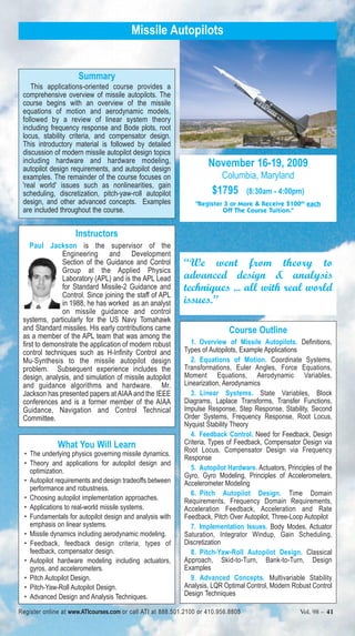 ATI Space, Satellite & Aerospace Engineering Technical Training Courses ...